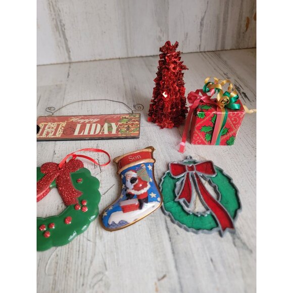 Variety mini Wreath tree gift reindeer‎ ornament Xmas set holiday - Picture 4 of 5